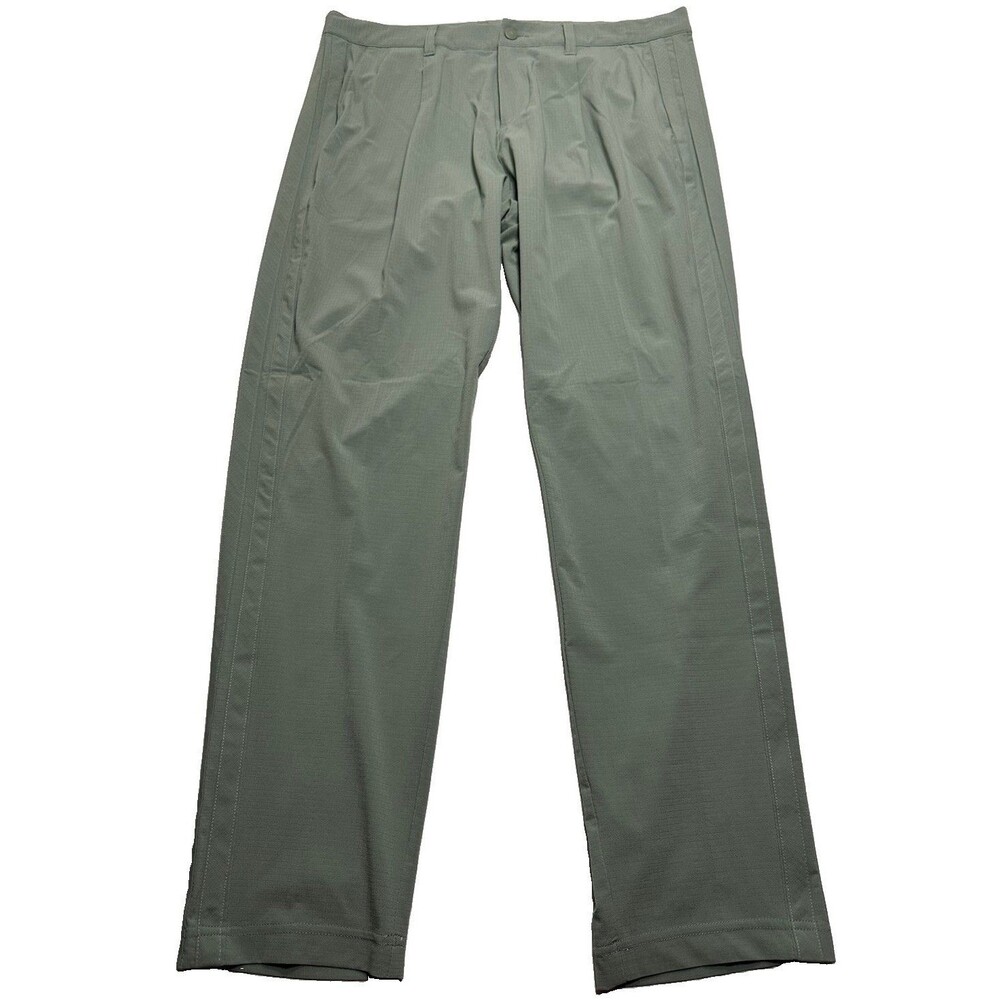 Men's Adidas Loose Fit Tour Golf Pants Size 34 x 30 Silver Green JP0936